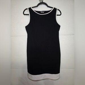 Gas & Co Black and White Trim Mini Dress